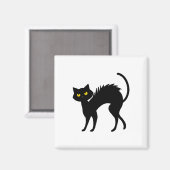 黒猫ハロウィーン – 黒猫 マグネット (正面/裏面)
