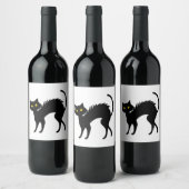 黒猫ハロウィーン – Black Cats Tシャツ ワインラベル (ボトル)