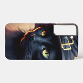 黒猫ハロウィーン SAMSUNG GALAXYケース (裏面横)