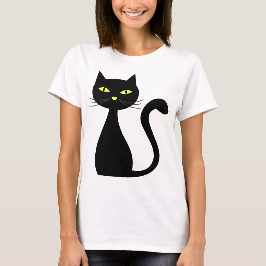 黒猫ハロウィーンTシャツ Tシャツ (正面)