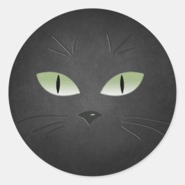 黒猫ハロウィ不気味ーン ラウンドシール
