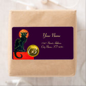 黒猫ハローウィンパーティモノグラム ラベル (インサイチュ)