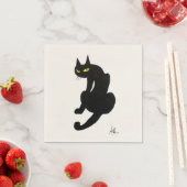 黒猫ハローウィンパーティ スタンダードカクテルナプキン (インサイチュ)