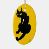 黒猫ハローウィンパーティ セラミックオーナメント (右)