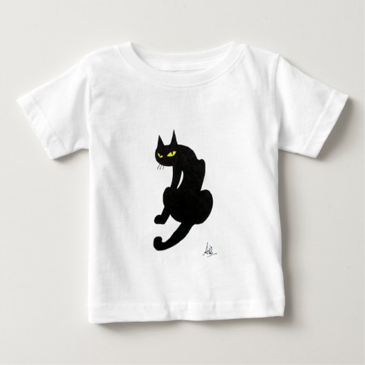 黒猫ハローウィンパーティ ベビーTシャツ (正面)