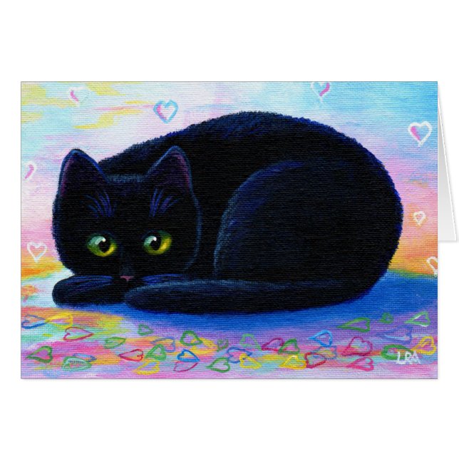 黒猫ハートバレンタインデー (正面横)