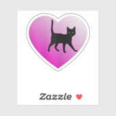 黒猫ハート シール (シート)