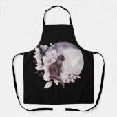 黒猫バイザマジカル満月 エプロン (正面)