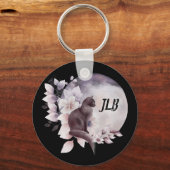 黒猫バイザマジカル満月 キーホルダー (正面)