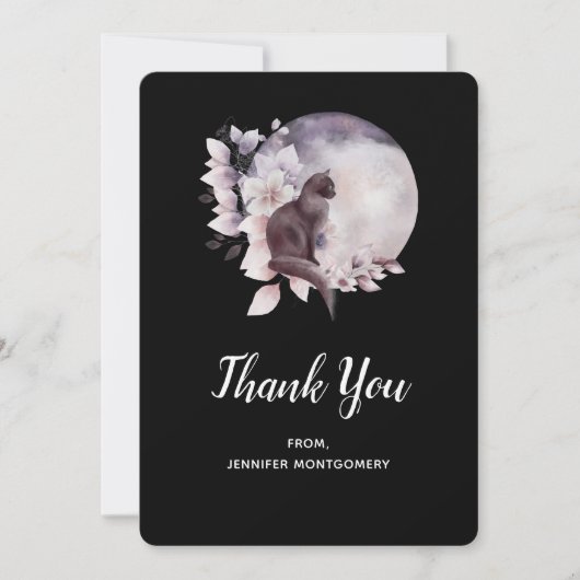 黒猫バイザマジカル満月 サンキューカード (正面)