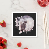 黒猫バイザマジカル満月 スタンダードカクテルナプキン (インサイチュ)