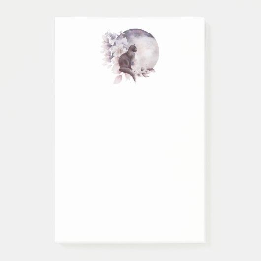 黒猫バイザマジカル満月 ポストイット (正面)