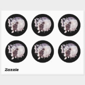 黒猫バイザマジカル満月 ラウンドシール (シート)