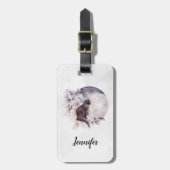 黒猫バイザマジカル満月 ラゲッジタグ (正面縦)