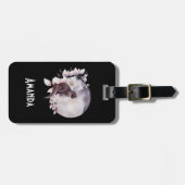 黒猫バイザマジカル満月 ラゲッジタグ (正面横)