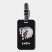 黒猫バイザマジカル満月 ラゲッジタグ (正面縦)