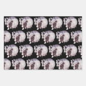 黒猫バイザマジカル満月 ラッピングペーパーシート (正面3)