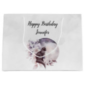 黒猫バイザマジカル満月 ラージペーパーバッグ (正面)