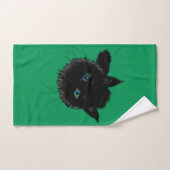 黒猫バスタオル色選び バスタオルセット (ハンドタオル)