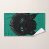 黒猫バスタオル – 色を選ぶ バスタオルセット (ハンドタオル)