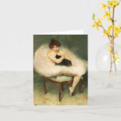 黒猫バレリーナ カード (黄色い花)