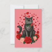 黒猫バレンタインデー少年少女オフィシャルティーン カード (正面)