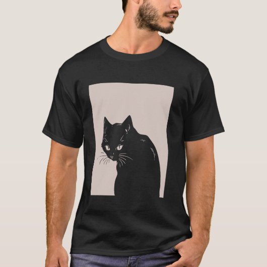 黒猫パステルゴシック Tシャツ (正面)