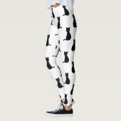 黒猫パターンレギンス レギンス (左)