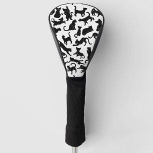 黒猫パターン ゴルフヘッドカバー