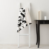 黒猫パターン シェルパブランケット (インサイチュ)