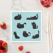 黒猫パターン スタンダードランチョンナプキン (インサイチュ)