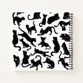黒猫パターン ノートブック (裏面)