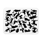 黒猫パターン マグネット (横)