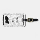 黒猫パターン ラゲッジタグ (正面横)