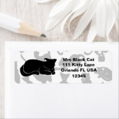 黒猫パターン ラベル (インサイチュ)