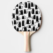 黒猫パターン 卓球ラケット (正面)