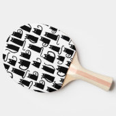 黒猫パターン 卓球ラケット (横)