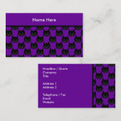 黒猫パターン 名刺 (正面/裏面)