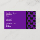 黒猫パターン 名刺 (裏面)