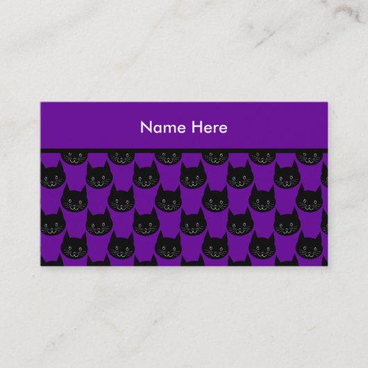 黒猫パターン 名刺 (正面)