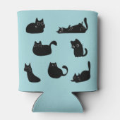 黒猫パターン 缶クーラー (裏面)