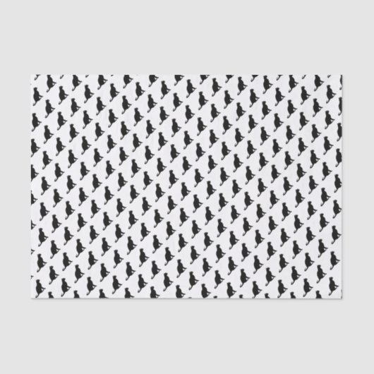 黒猫パターン 薄葉紙 (正面)