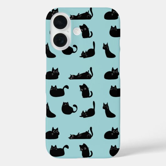 黒猫パターン Case-Mate iPhoneケース (裏面)
