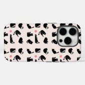 黒猫パターン Case-Mate iPhoneケース (裏面 (横))