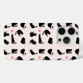 黒猫パターン Case-Mate iPhoneケース (裏面 (横))