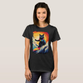 黒猫パドルボード Tシャツ (正面フル)
