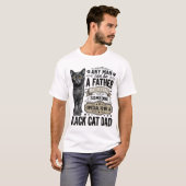 黒猫パパ ビンテージ風 彫刻Tシャツ デザイン_1 Tシャツ (正面フル)