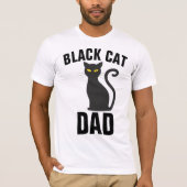 黒猫パパTシャツ Tシャツ (正面)