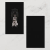 黒猫パンサー動物かわいい進化 名刺 (正面/裏面)