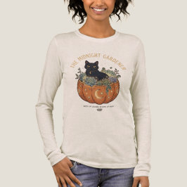 黒猫パンプキン多肉植物Tシャツ ガーデナーTee トライブレンドTシャツ